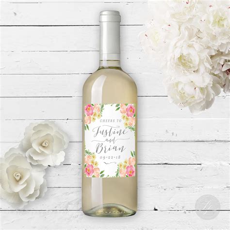 Wine Bottle Label 16 Custom Personalized Wedding Wine | Etsy | Wine bottle stickers, Wedding ...