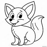 Cartoon Fox Coloring Page 48562 38907 sketch template