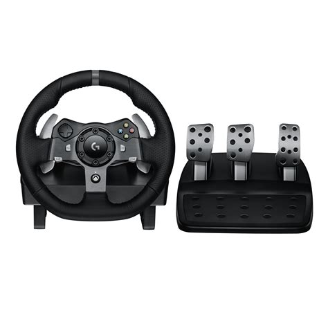 Buy Logitech G920 Driving Force Racing Wheel and Floor Pedals, Real Force Feedback, Stainless ...