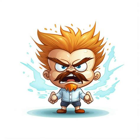 Thunder 2d cartoon vector illustration on white background 30694168 ...