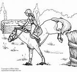 Horse And Rider Coloring Page  Free Printable Pages sketch template