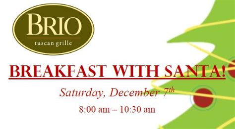 Breakfast with Santa at Brio | Southlake Town Square