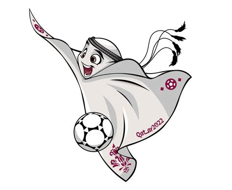 Mascot Fifa World Cup Qatar 2022 official Logo Mondial Champion Symbol Design Vector Abstract ...