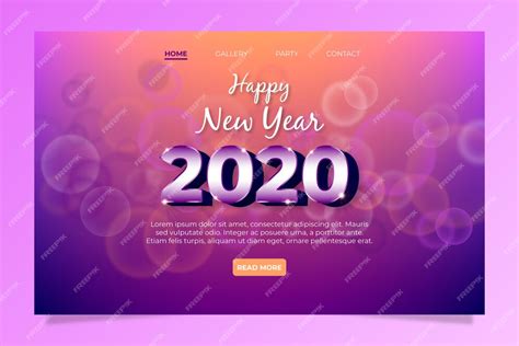 Free Vector | Blurred new year landing page
