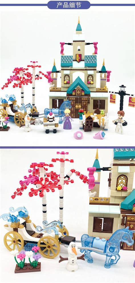 Generic Disney Frozen Dream Princess Elsa Ice Castle Princess Anna Set Building Model Blocks ...