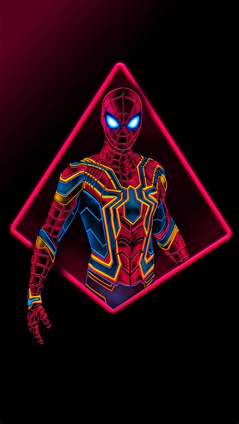 1080x1920 Spider Man Neon Artwork 5k Iphone 7,6s,6 Plus, Pixel xl ,One ...