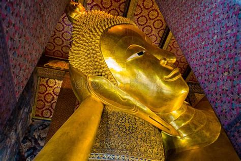 Reclining Buddha Sleep Buddha Wat Pho Temple in Bangkok Thailand Stock Image - Image of east ...