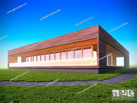 Ecological modern wood house, Stock Photo, Picture And Low Budget Royalty Free Image. Pic. ESY ...