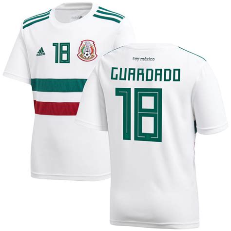 ADIDAS MEXICO 2018 `GUARDADO`AWAY JERSEY WHITE - Soccer Plus