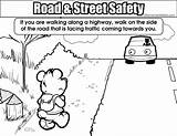Road Safety coloring Pages  ColoringLib sketch template
