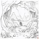 Printable Cave Coloring Pages Free For Kids And Adults sketch template
