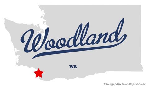 Map of Woodland, WA, Washington