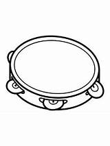 Tambourine coloring pages sketch template