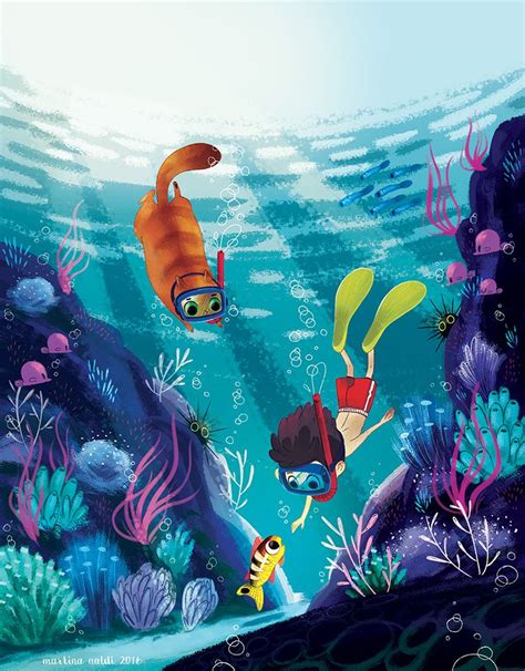 Underwater on Behance | Sea illustration, Art inspiration drawing, Ocean illustration