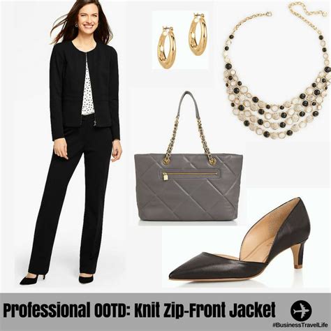 Business Travel Outfit of the Week: Italian Luxe Knit Zip-Front Jacket - Business Travel Life ...