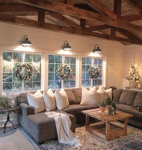 Pin by Almost There on Christmas stuff | Rustic farmhouse living room, Farm house living room ...