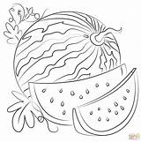 Cartoon Watermelon Coloring Pages sketch template