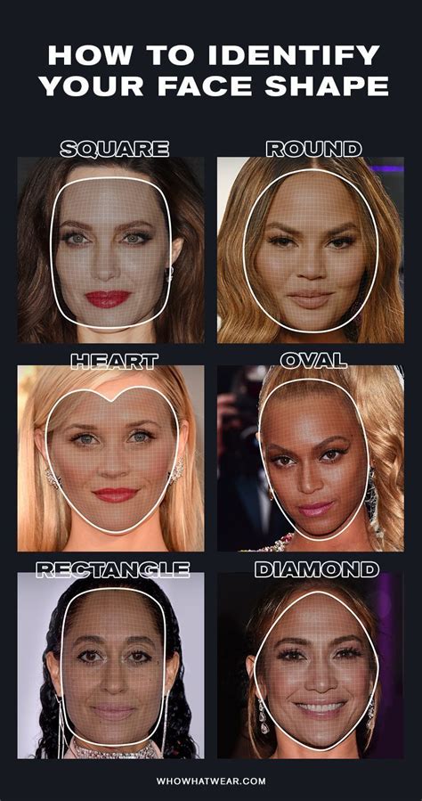 3 Steps to Identify Your Face Shape (It's Actually So Easy) | Heart face shape, Diamond face ...