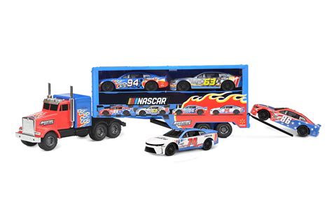 Adventure Force 24" NASCAR Race Car Hauler Play Vehicle with 4 Stock ...