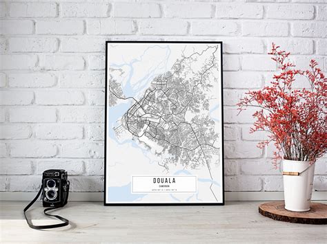 Douala Map Poster Douala City Map Poster Douala City Sign - Etsy