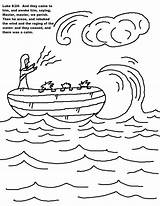 Jesus Calms The Storm Coloring Pages  Home sketch template