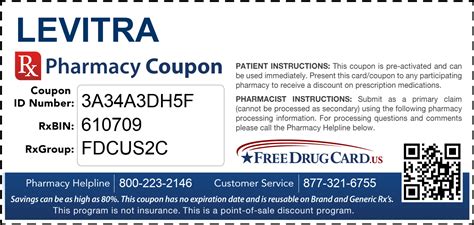 Levitra Coupon - Free Prescription Savings at Pharmacies Nationwide