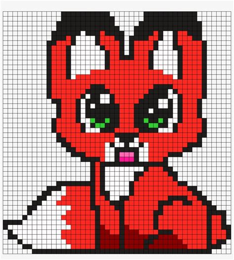 Baby Fox Perler Bead Pattern / Bead Sprite - Minecraft Pixel Art Fox Transparent PNG - 988x1051 ...