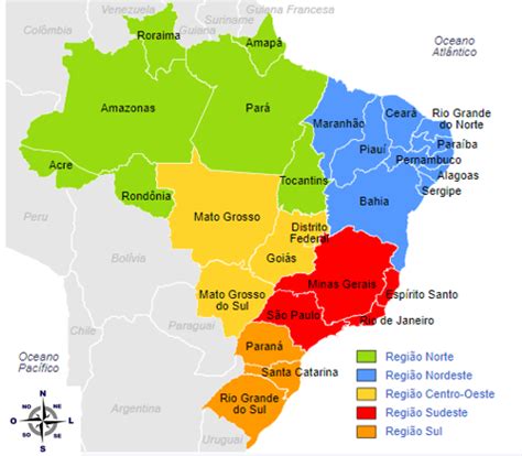 Pontos cardeais: quais são, roda dos ventos e mapa do Brasil