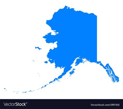 Map of Alaska Royalty Free Vector Image - VectorStock