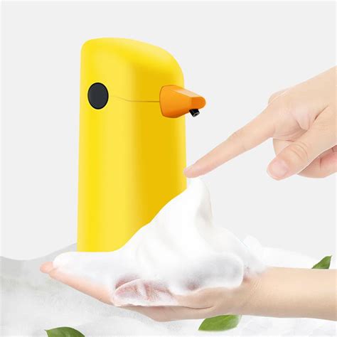 Auto Foam Soap Dispenser Children Little Yellow Duck Liquid Soap Dispenser Touchless Smart ...