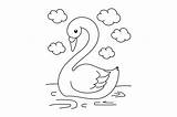 Swan Coloring Pages Printable sketch template