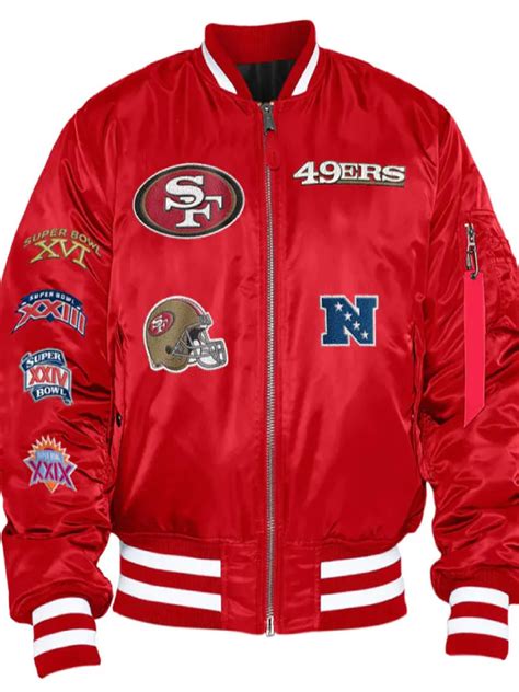 San Francisco 49ers Red Bomber MA-1 Jacket | RockStar Jacket