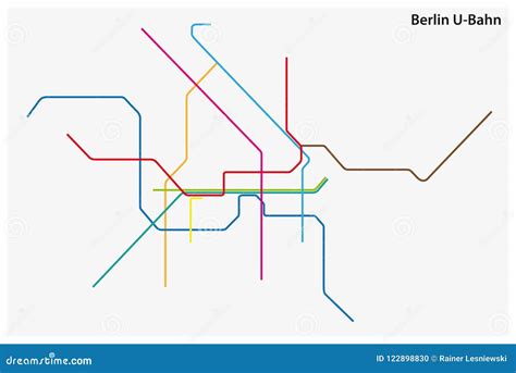 Colored Subway Vector Map of Berlin, Germany Stock Vector ...