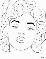 Marilyn Monroe Coloring sketch template