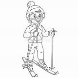 Ski Coloring Stock Illustrations – 421  sketch template