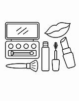 Makeup Coloring Pages Free Printable PDF sketch template