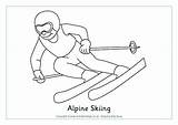Ski Slope Coloring Pages sketch template