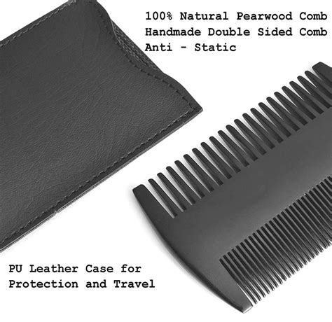 Custom Logo Black Wood Boar Hair Bristle Mens Beard Grooming Kit Beard ...