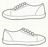 Blank Shoe Coloring Pages sketch template