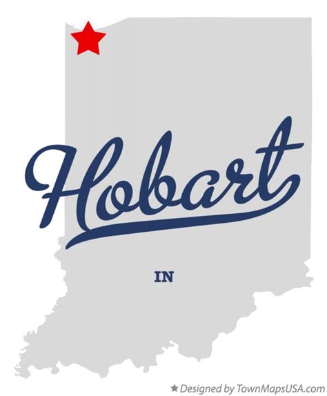 Map of Hobart, IN, Indiana