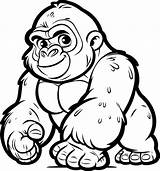 Premium Photo  Gorilla coloring page sketch template