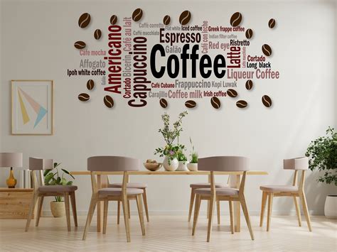 Coffee Shop Wall Decor Coffee Shop Wall Art Decal Coffee - Etsy UK