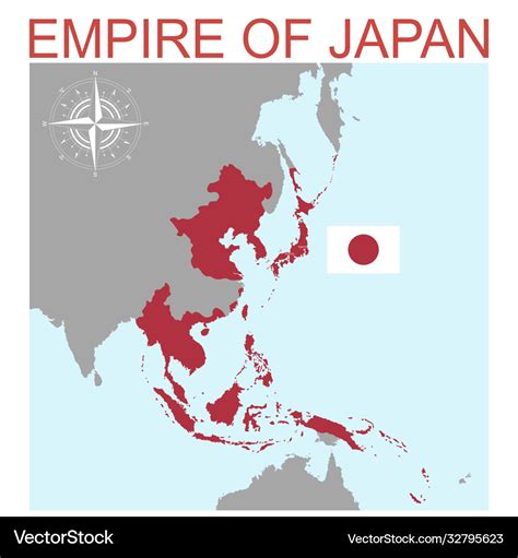 Map empire japan Royalty Free Vector Image - VectorStock