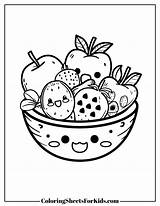 Fruit Salad Coloring Pages Free Downloads  Sheets For Kids sketch template