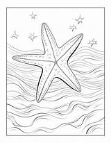 Starfish In sea Coloring Pages  Premium AI Generated Image sketch template