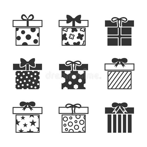 Black Gift Box Icon Set Stock Illustrations – 16,689 Black Gift Box Icon Set Stock Illustrations ...