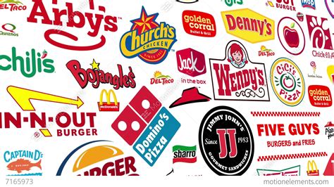 Food Brands Logo Loop Stock Animation | 7165973
