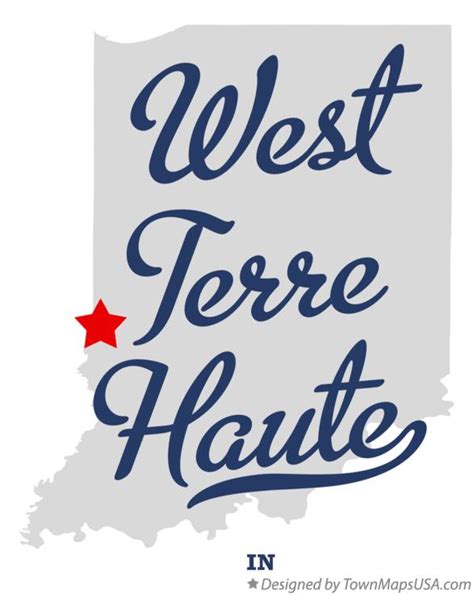 Map of West Terre Haute, IN, Indiana
