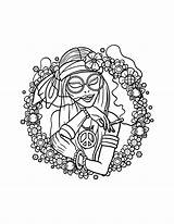 Girl Smoking A Cigarette Sketch Coloring Page sketch template