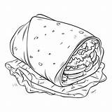 Burrito coloring Page – Coloring Corner sketch template